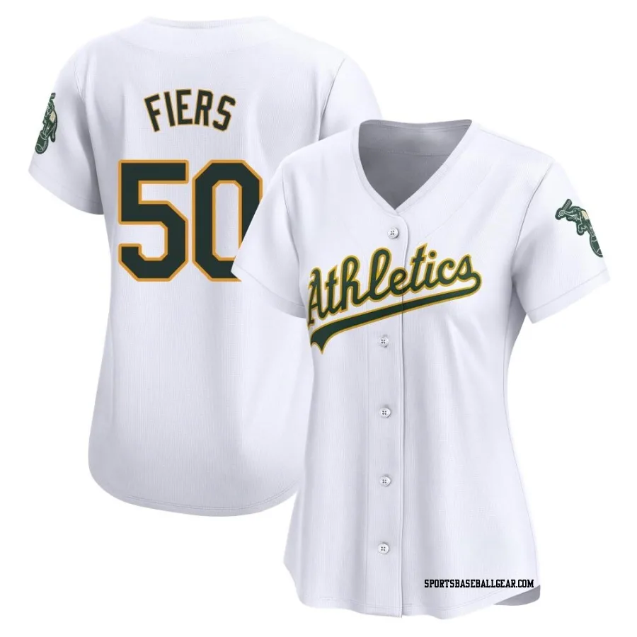 Mike Fiers Women's Oakland Athletics White Limited Home Jersey