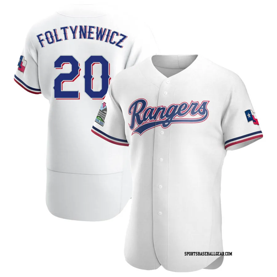 Mike Foltynewicz Men's Texas Rangers White Authentic Home Jersey