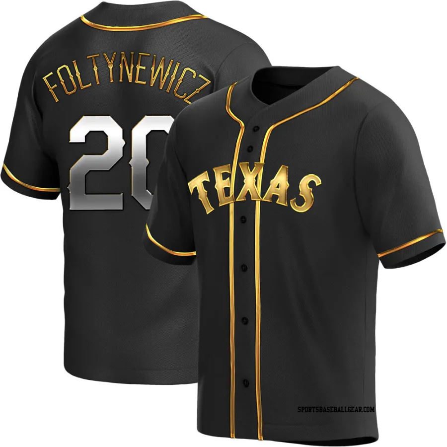 Mike Foltynewicz Youth Texas Rangers Black Golden Replica Alternate Jersey