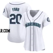 Mike Ford Women's Seattle Mariners White Limited Home Jersey