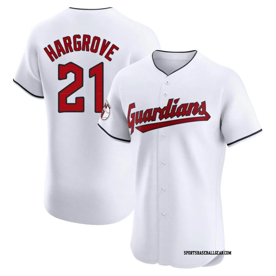 Mike Hargrove Men's Cleveland Guardians White Elite Home Jersey
