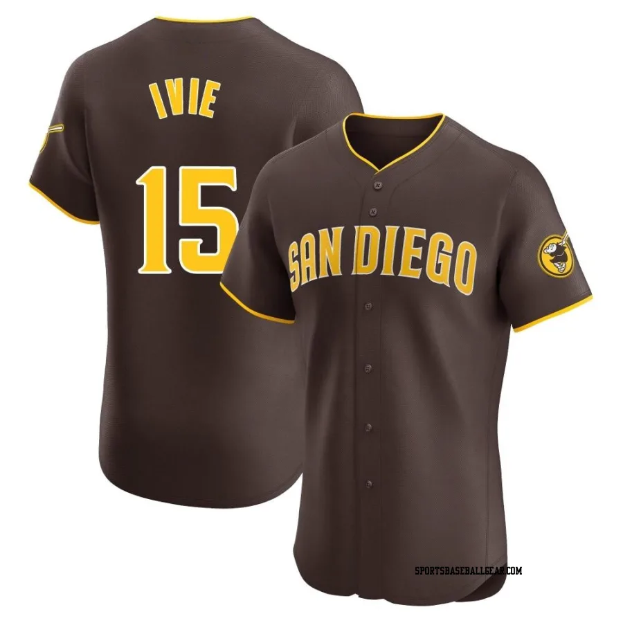 Mike Ivie Men's San Diego Padres Brown Elite Road Vapor Premier Jersey