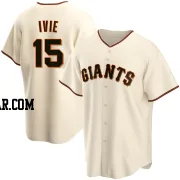 Mike Ivie Men's San Francisco Giants Cream Replica Home Jersey