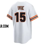 Mike Ivie Youth San Francisco Giants White Limited Throwback Cooperstown Collection Jersey