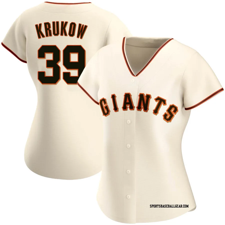 Mike Krukow Women's San Francisco Giants Cream Authentic Home Jersey