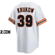 Mike Krukow Youth San Francisco Giants White Limited Throwback Cooperstown Collection Jersey