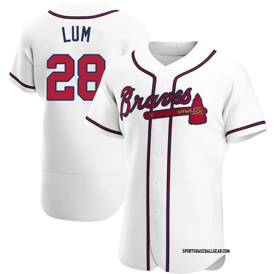 Mike Lum Men's Atlanta Braves White Authentic Home Jersey