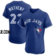 Mike Matheny Men's Toronto Blue Jays Royal Elite Alternate Jersey
