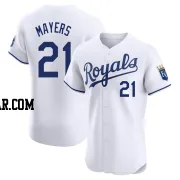 Mike Mayers Men's Kansas City Royals White Elite Home Jersey