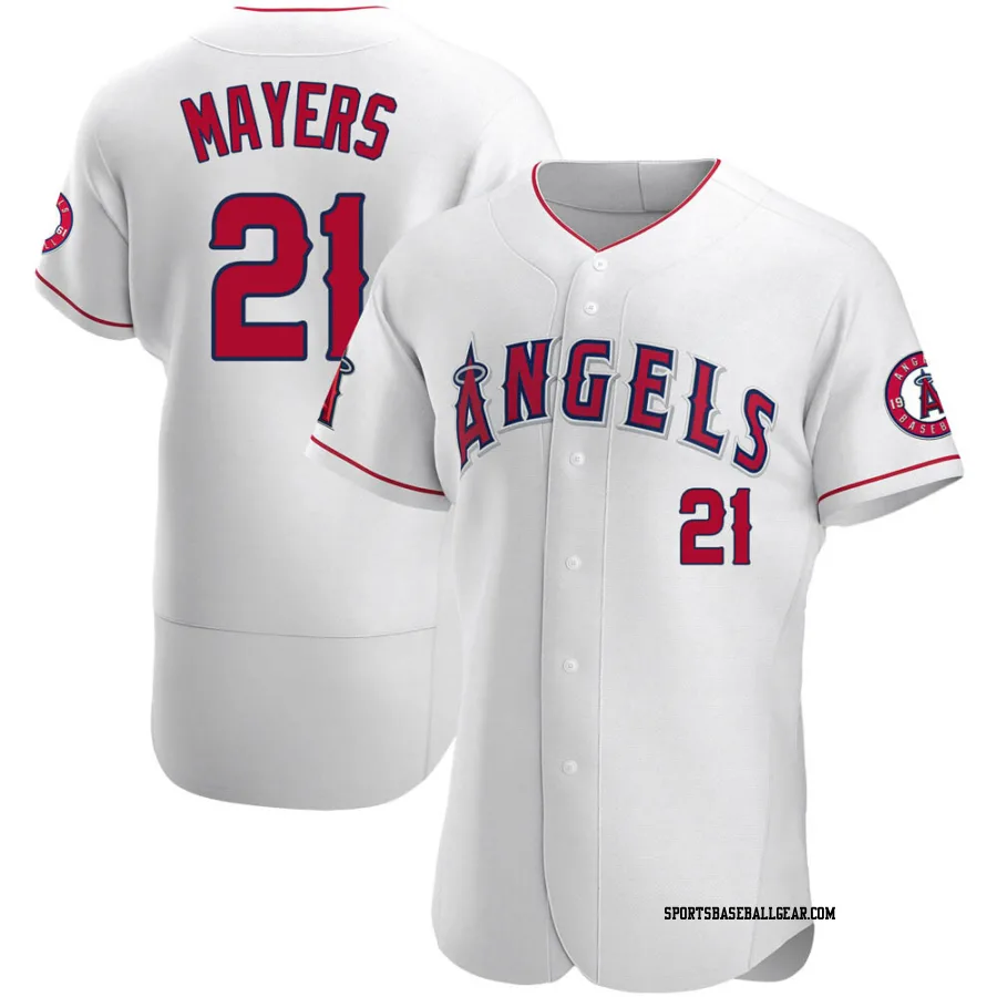 Mike Mayers Men's Los Angeles Angels White Authentic Jersey