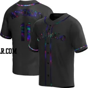Mike Moustakas Men's Colorado Rockies Black Holographic Replica Alternate Jersey