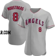 Mike Moustakas Men's Los Angeles Angels Gray Authentic Road Jersey