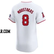 Mike Moustakas Men's Los Angeles Angels White Elite Home Patch Jersey