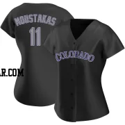 Mike Moustakas Women's Colorado Rockies Black Replica Alternate Jersey
