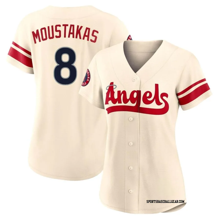 Mike Moustakas Women's Los Angeles Angels Cream Authentic 2022 City Connect Jersey