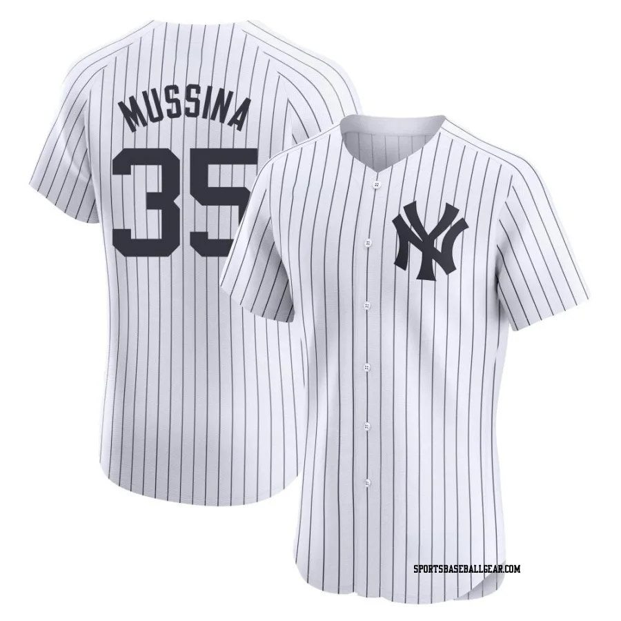 Mike Mussina Men's New York Yankees White Elite Home Jersey