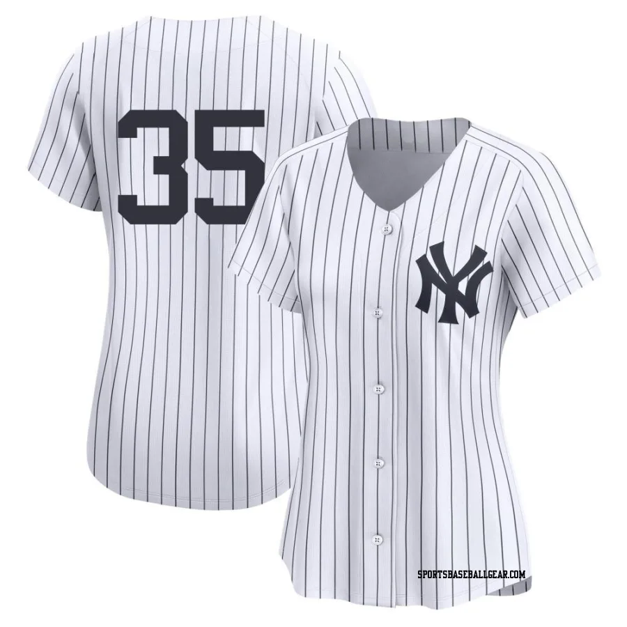Mike Mussina Women's New York Yankees White Limited Yankee Home 2nd Jersey