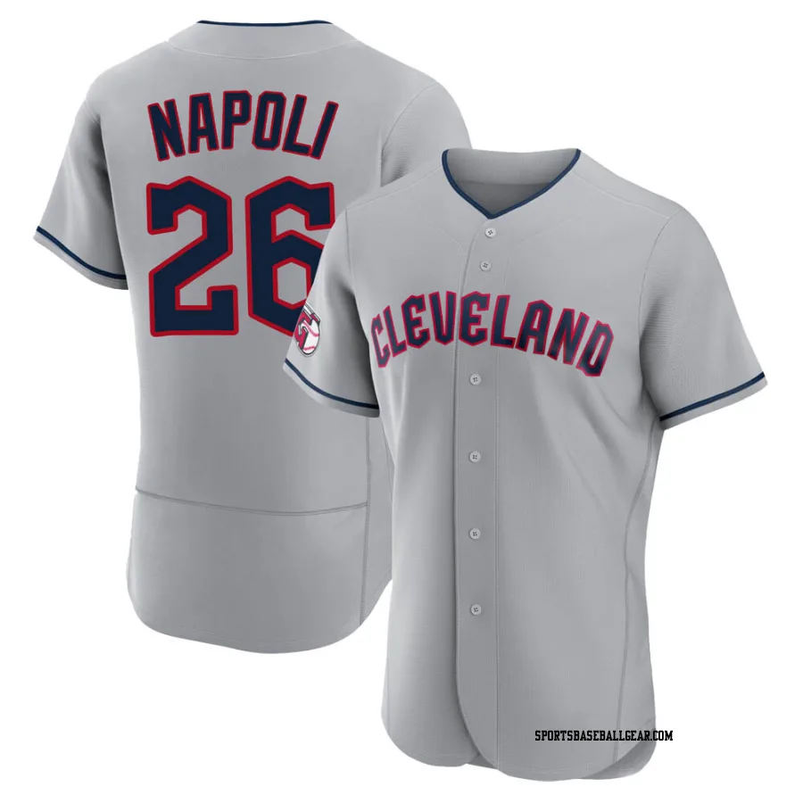 Mike Napoli Men's Cleveland Guardians Gray Authentic Road Jersey
