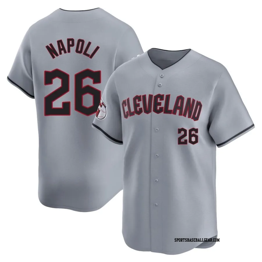 Mike Napoli Men's Cleveland Guardians Gray Limited Road Jersey