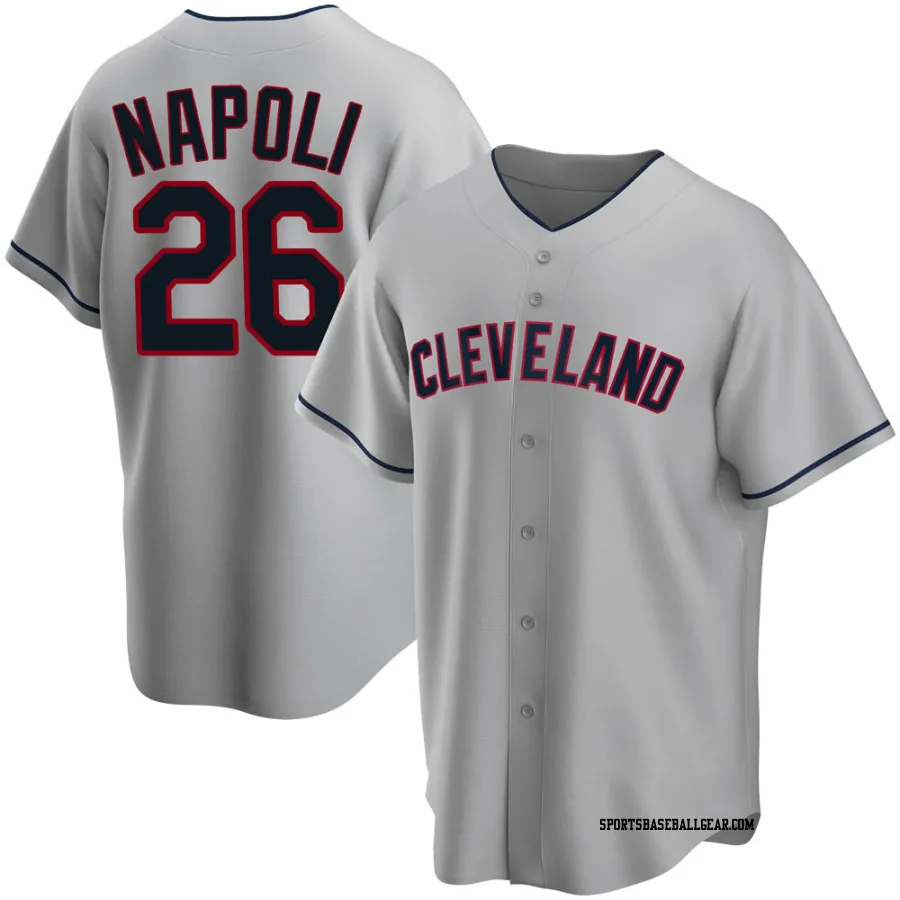 Mike Napoli Men's Cleveland Guardians Gray Replica Road Jersey
