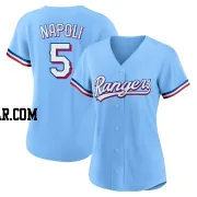 Mike Napoli Women's Texas Rangers Light Blue Replica Alternate Jersey
