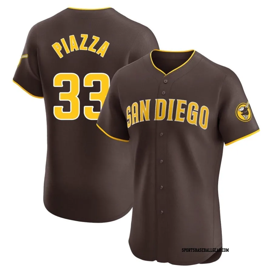 Mike Piazza Men's San Diego Padres Brown Elite Road Vapor Premier Jersey