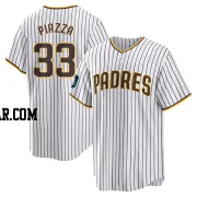 Mike Piazza Youth San Diego Padres White Replica 2024 World Tour Seoul Series Home Jersey