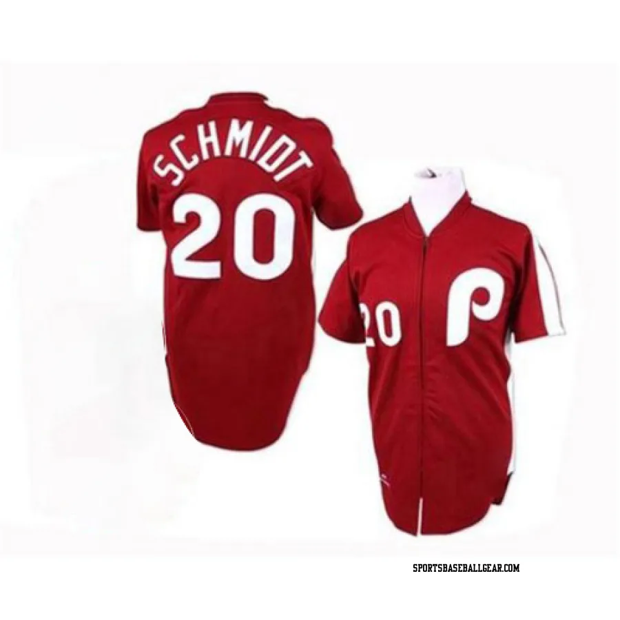 Mike Schmidt Men's Philadelphia Phillies Red Authentic Throwback Jersey