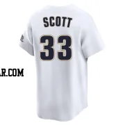 Mike Scott Men's Houston Astros White Limited Throwback Cooperstown Collection Jersey