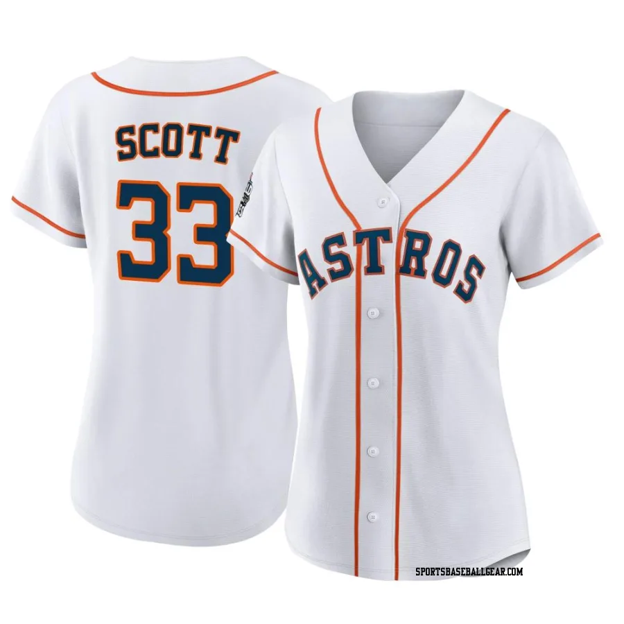 Mike Scott Women's Houston Astros White Authentic 2022 World Series Home Jersey