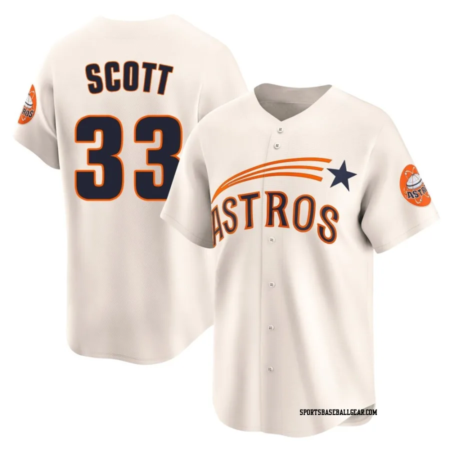 Mike Scott Youth Houston Astros Cream Limited Throwback Cooperstown Collection Jersey
