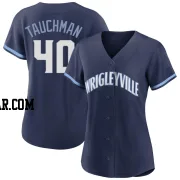 Mike Tauchman Women's Chicago Cubs Navy Replica 2021 City Connect Jersey