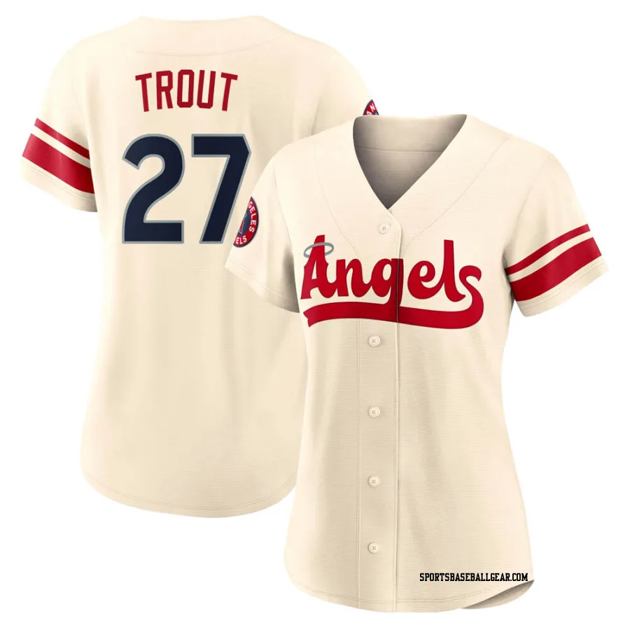 Mike Trout Women's Los Angeles Angels Cream Authentic 2022 City Connect Jersey