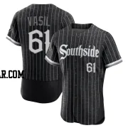Mike Vasil Men's Chicago White Sox Black Authentic 2021 City Connect Jersey