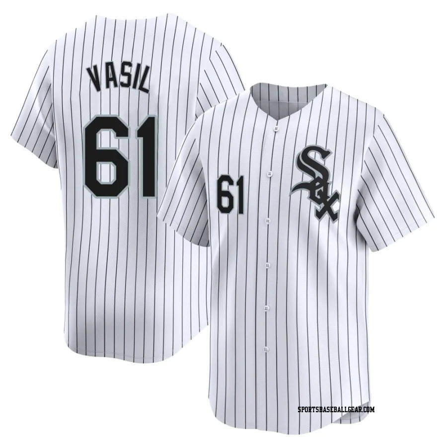 Mike Vasil Men's Chicago White Sox White Limited Home Jersey