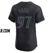 Mike Vasil Men's Tampa Bay Rays Charcoal Elite 2024 City Connect Jersey