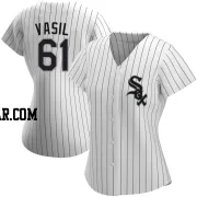 Mike Vasil Women's Chicago White Sox White Authentic Home Jersey