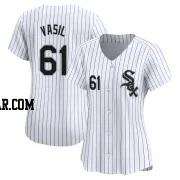 Mike Vasil Women's Chicago White Sox White Limited Home Jersey