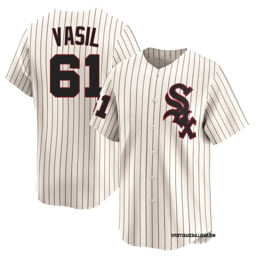 Mike Vasil Youth Chicago White Sox Cream Limited Throwback Cooperstown Jersey
