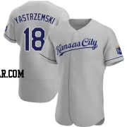 Mike Yastrzemski Men's Kansas City Royals Gray Authentic Road Jersey