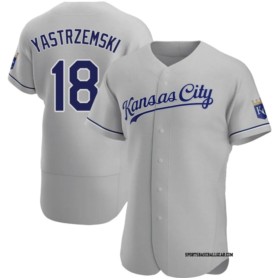 Mike Yastrzemski Men's Kansas City Royals Gray Authentic Road Jersey
