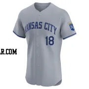 Mike Yastrzemski Men's Kansas City Royals Gray Elite Road Jersey