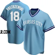 Mike Yastrzemski Men's Kansas City Royals Light Blue Replica Road Cooperstown Collection Jersey