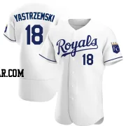 Mike Yastrzemski Men's Kansas City Royals White Authentic Home Jersey