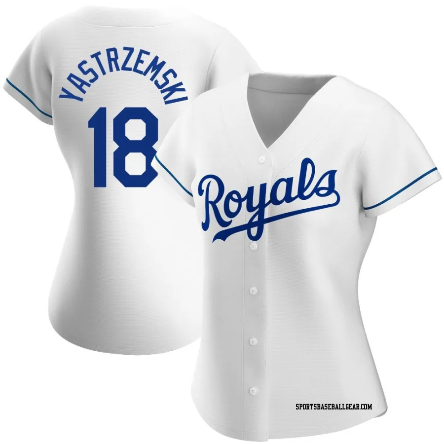 Mike Yastrzemski Women's Kansas City Royals White Authentic Home Jersey