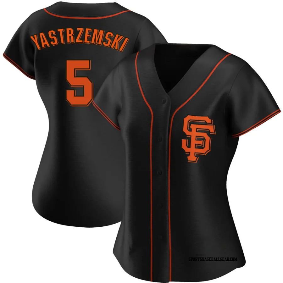 Mike Yastrzemski Women's San Francisco Giants Black Authentic Alternate Jersey