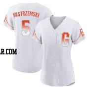 Mike Yastrzemski Women's San Francisco Giants White Replica 2021 City Connect Jersey