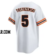 Mike Yastrzemski Youth San Francisco Giants White Limited Throwback Cooperstown Collection Jersey