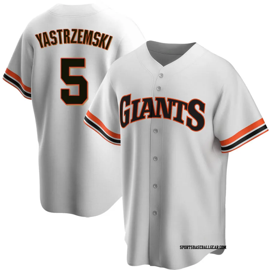 Mike Yastrzemski Youth San Francisco Giants White Replica Home Cooperstown Collection Jersey