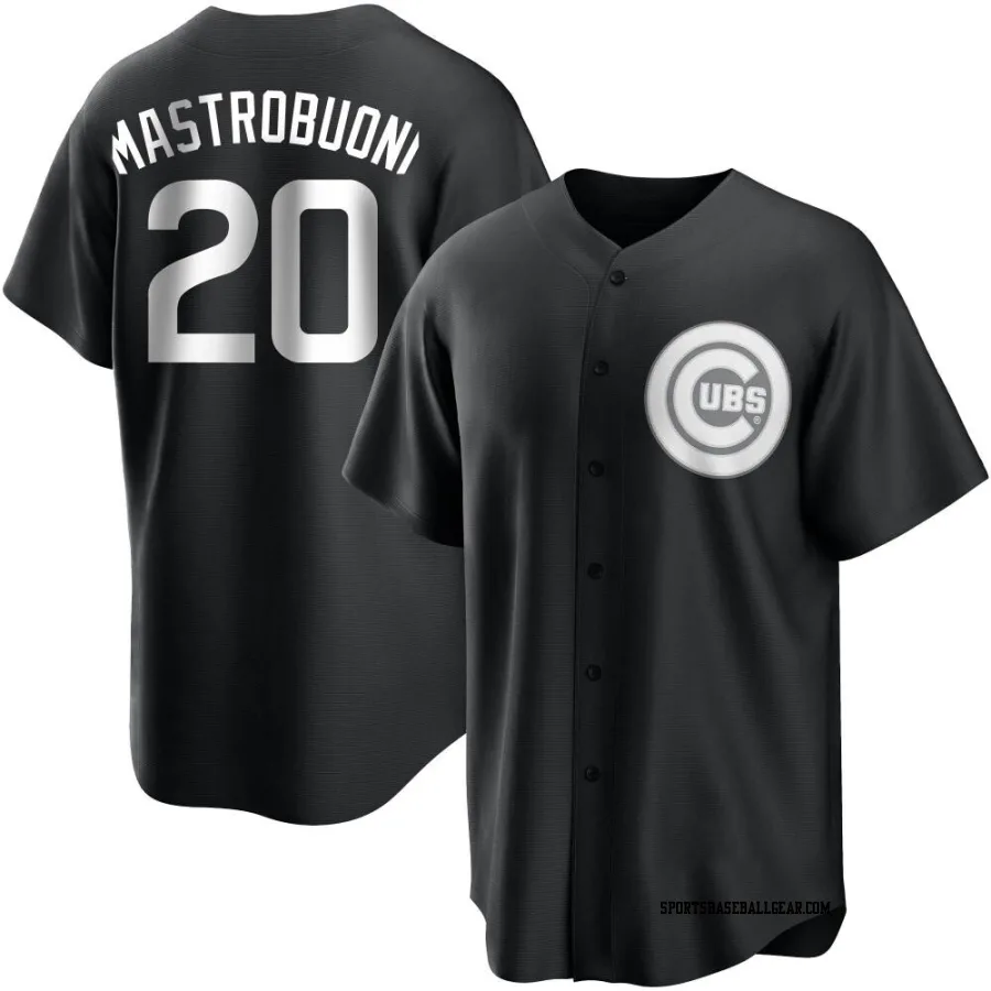 Miles Mastrobuoni Men's Chicago Cubs Black/White Replica Jersey